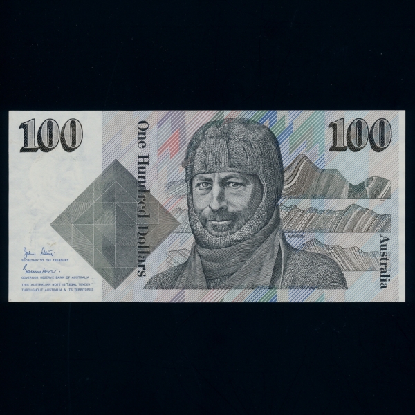 AUSTRALIA-Ʈϸ-SIR DOUGLAS MAWSON(۶ -),J.TEBBUTT(  Ʈ-õ)--100 DOLLARS-1984