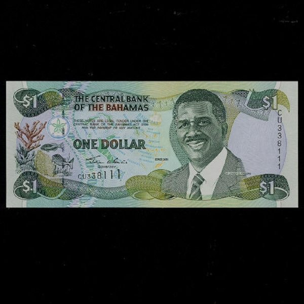 BAHAMAS-ϸ-SIR LYNDEN O.PINDLING( ɵ鸵-ϸ Ѹ)-1 DOLLAR-2001