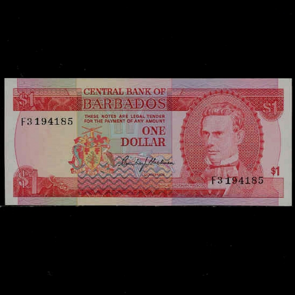 BARBADOS-ٺ̵-S.J.PRESCOD(繫 ڵ)-1 DOLLAR-1973