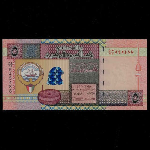 KUWAIT-쿠웨이트-P26e-FALCON.LIBERATION TOWER-5 DINARS-1994년
