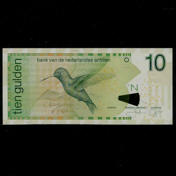 NETHERLANDS ANTILLES-״ ƿ-P28c-KOLIBRIE()-10 GULDEN-2003