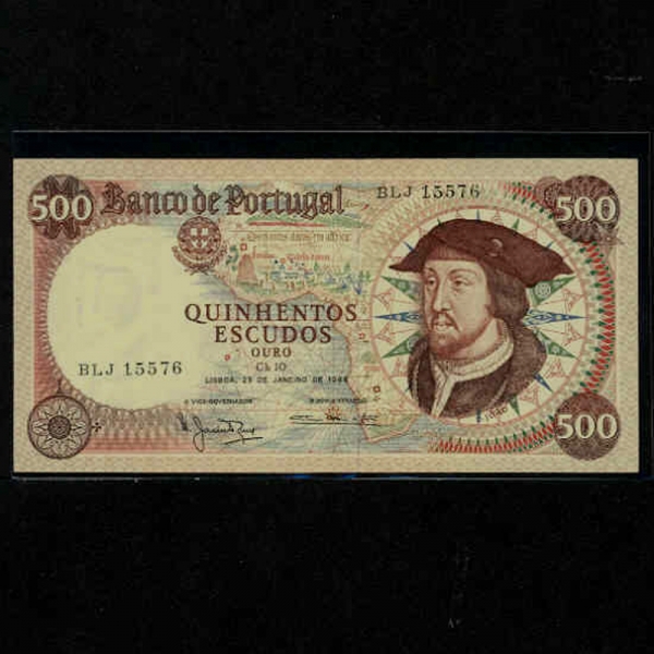 PORTUGAL-포르투갈-P170a-JOAO 3세(주앙 3세-왕)-500 ESCUDOS-1966년