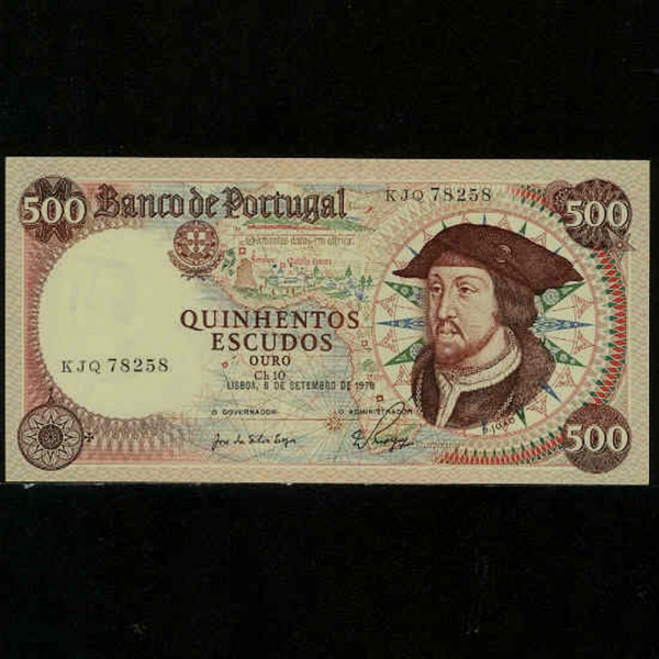 PORTUGAL-포르투갈-P170b-JOAO 3세(주앙 3세-왕)-500 ESCUDOS-1979년
