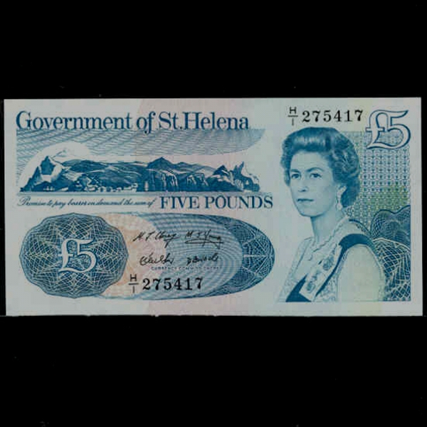 SAINT HELENA-Ʈ ﷹ-P11-QUEEN ELIZABETH 2.ISLAND VIEW-5 POUNDS-1998