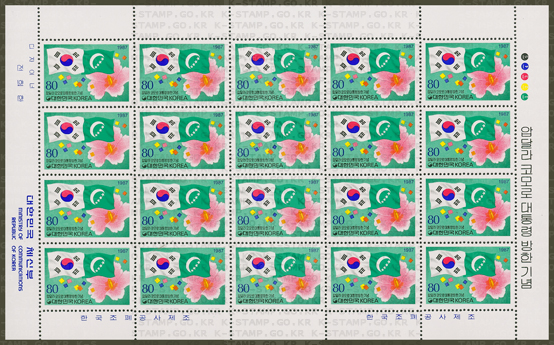 압달라 코모로 대통령 방한-20매 전지-1987.4.6일