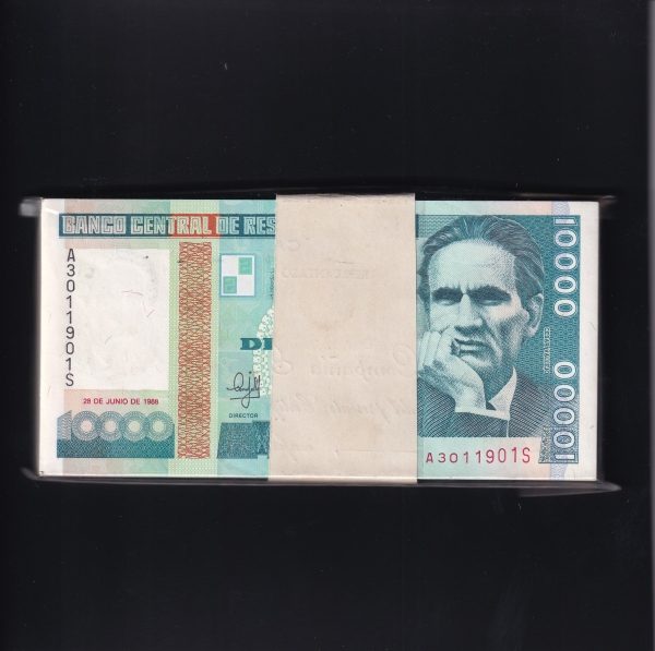 PERU--P141-CESAR VALLEJO(ڸ ߷-)-10.000 SOLES DE ORO-1988