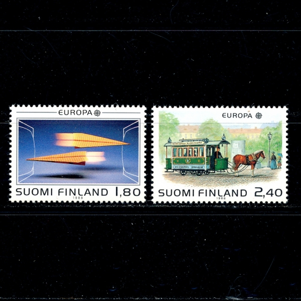 FINLAND(핀란드)-#771~2(2종)-EUROPA,COMMUNICATION AND TRANSPORT(유로파,통신,수송)-1988.5.23일