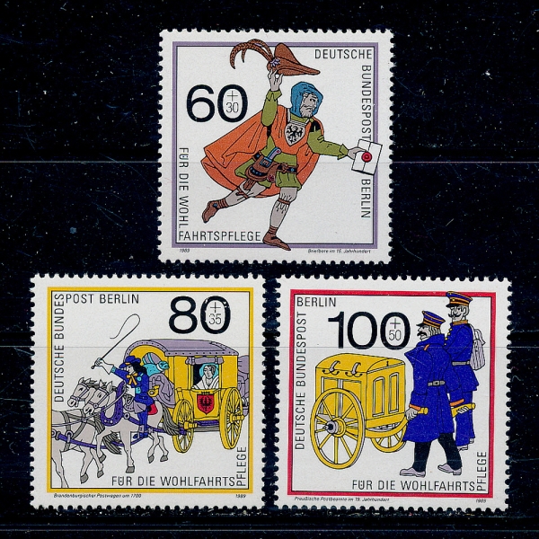 GERMAN OCCUPATION STAMPS(독일‎‎ ‎‎점령‎‎ ‎‎스탬프)-#9NB272~4(3종)-MAIL CARRYING TYPE(우편 수송)-1989.10.12일