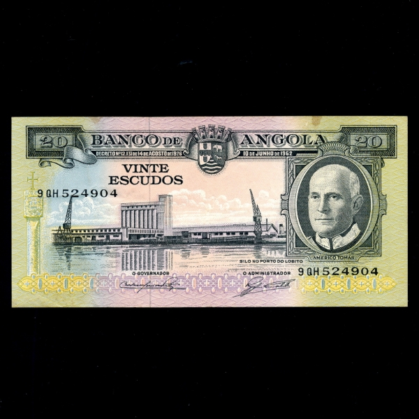 ANGOLA-Ӱ-P92-20 ESCUDOS-1962