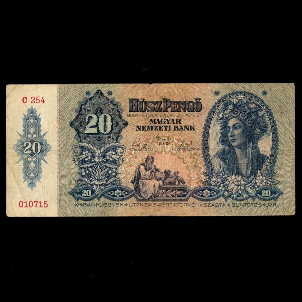 HUNGARY-밡-P109-20 PENGO-1941