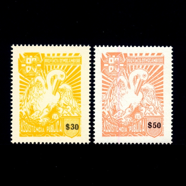 MOZAMBIQUE(ũ)-#RA59~60(2)-PELICANS(縮)-1958
