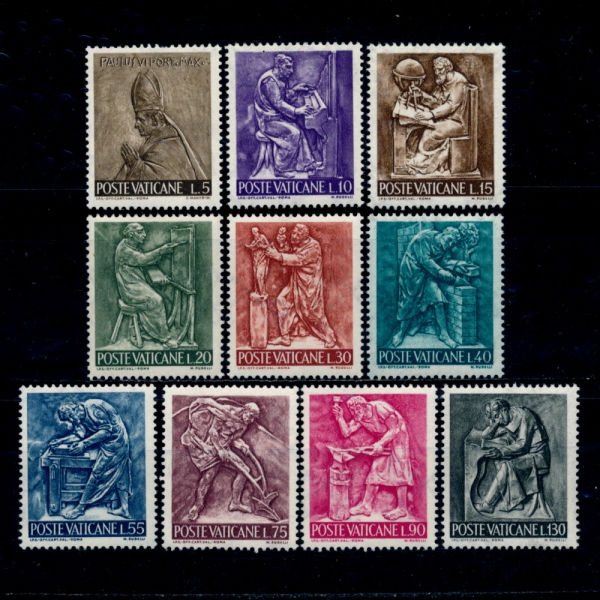 VATICAN CITY(Ƽĭ ñ)-#423~32(10)-ENRICO MANFRINI AND MARIO RUDELLII( , ䷼)-1966.3.8