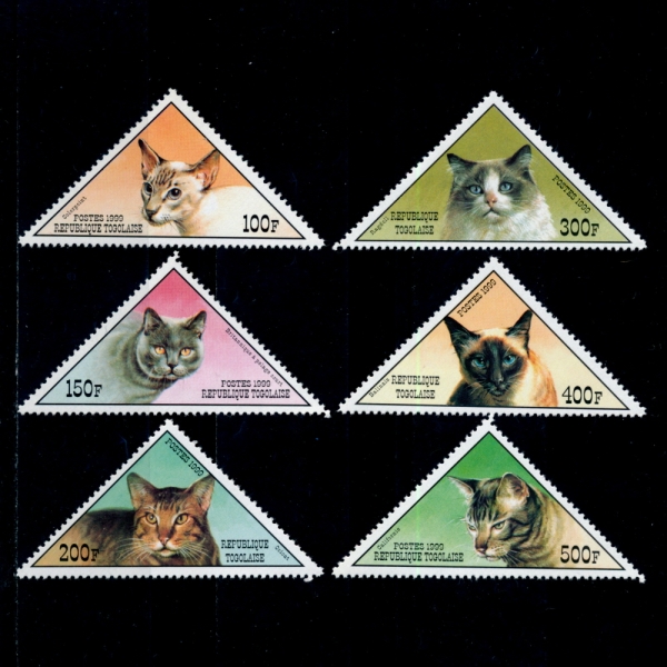 TOGO(토고)-#1883~5a~b(6종)-CATS(고양이)-1999년