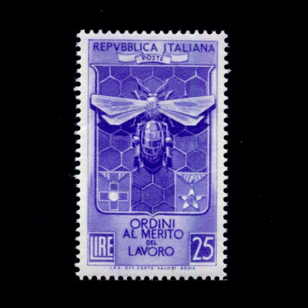 ITALY(이탈리아)-#623-25 I-DECORATION \"KNIGHTS OF LABOR\" BEE AND HONEYCOMB(장식 \"노동의 기사\" 꿀벌과 벌집)-1953.4.30일