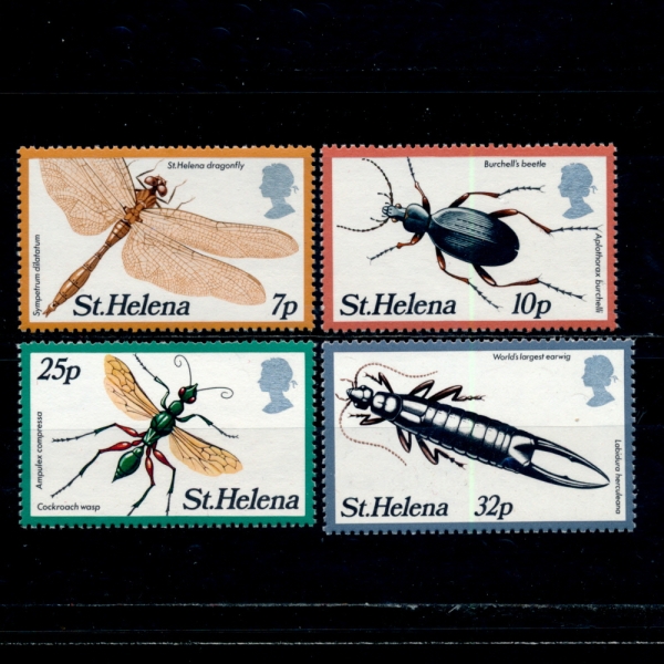 ST.HELENA(세인트 헬레나)-#364~7(4종)-INSECTS(곤충)-1982.1.4일