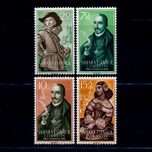 SPANISH SAHARA( ϶)-#92~3, B53~4(4)-CEVANTES(̰  ׽)-1959.6