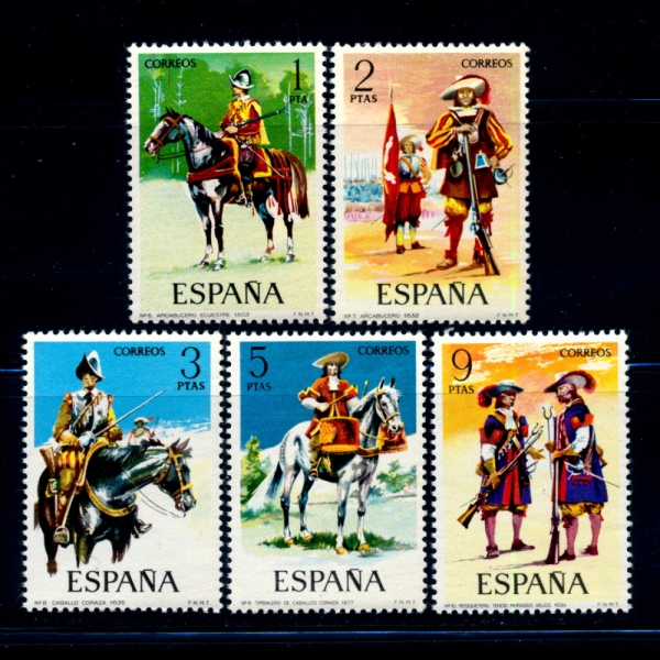 SPAIN()-#1794~8(5)-UNIFORMS()-1974.1.5
