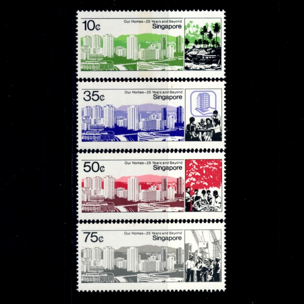 SINGAPORE(̰)-#469~72(4)-PUBLIC HOUSING, 25TH ANNIV.(  25ֳ)-1985.8.9