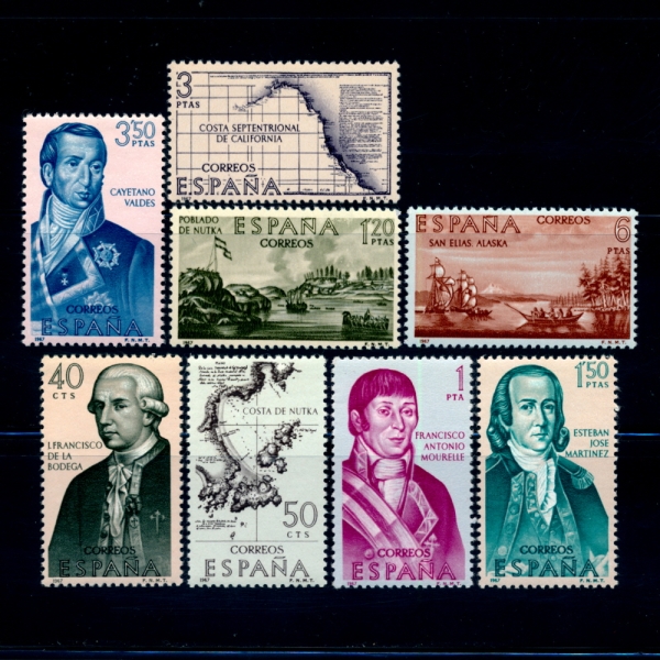 SPAIN()-#1489~96(8)-THE EXPLORERS OF THE NORTH-WEST COAST OF NORTH AMERICA(ϾƸ޸ī ϼ ؾ Ž谡)-1967.10.12