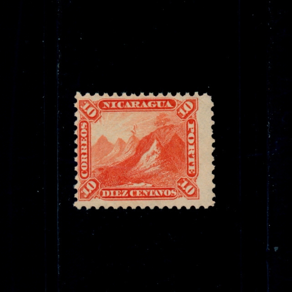 NICARAGUA(ī)-#11-10c-LIBERTY CAP ON MOUNTAIN PEAK : FROM SEAL OF COUNTRY(츮 , )-1880