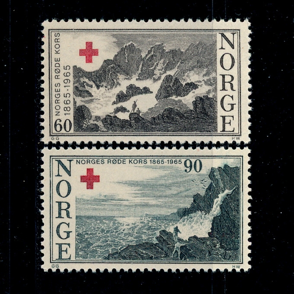 NORWAY(븣)-#473~4(2)-RED CROSS()-1965.6.4